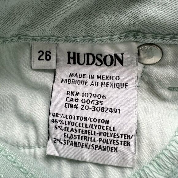 Hudson Amber Fray Hem Shorts – Size 26 Minty Fresh Summer Mood - Picture 5 of 13